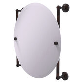  Waverly Place Collection Round Frameless Rail Mounted Mirror in Venetian Bronze, 22'' Diameter x 3-13/16'' D x 22'' H
