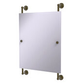  Waverly Place Collection Rectangular Frameless Rail Mounted Mirror in Antique Brass, 21'' W x 3-11/16'' D x 33'' H