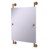  Waverly Place Collection Rectangular Frameless Rail Mounted Mirror in Brushed Bronze, 21'' W x 3-11/16'' D x 33'' H