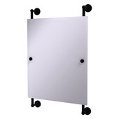  Waverly Place Collection Rectangular Frameless Rail Mounted Mirror in Matte Black, 21'' W x 3-11/16'' D x 33'' H