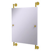  Waverly Place Collection Rectangular Frameless Rail Mounted Mirror in Polished Brass, 21'' W x 3-11/16'' D x 33'' H