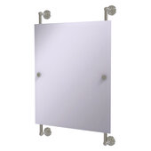  Waverly Place Collection Rectangular Frameless Rail Mounted Mirror in Satin Nickel, 21'' W x 3-11/16'' D x 33'' H