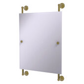  Waverly Place Collection Rectangular Frameless Rail Mounted Mirror in Unlacquered Brass, 21'' W x 3-11/16'' D x 33'' H