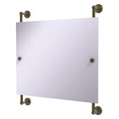  Waverly Place Collection Landscape Rectangular Frameless Rail Mounted Mirror in Antique Brass, 26'' W x 3-11/16'' D x 29'' H