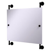  Waverly Place Collection Landscape Rectangular Frameless Rail Mounted Mirror in Matte Black, 26'' W x 3-11/16'' D x 29'' H