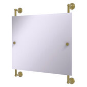  Waverly Place Collection Landscape Rectangular Frameless Rail Mounted Mirror in Satin Brass, 26'' W x 3-11/16'' D x 29'' H