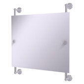  Waverly Place Collection Landscape Rectangular Frameless Rail Mounted Mirror in Satin Chrome, 26'' W x 3-11/16'' D x 29'' H