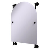  Waverly Place Collection Arched Top Frameless Rail Mounted Mirror in Matte Black, 21'' W x 3-11/16'' D x 32'' H