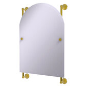  Waverly Place Collection Arched Top Frameless Rail Mounted Mirror in Polished Brass, 21'' W x 3-11/16'' D x 32'' H