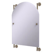  Waverly Place Collection Arched Top Frameless Rail Mounted Mirror in Antique Pewter, 21'' W x 3-11/16'' D x 32'' H
