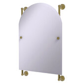  Waverly Place Collection Arched Top Frameless Rail Mounted Mirror in Unlacquered Brass, 21'' W x 3-11/16'' D x 32'' H