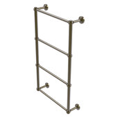  Waverly Place Collection 4-Tier 30'' Ladder Towel Bar with Grooved Detail in Antique Brass, 30'' W x 5-5/16'' D x 34'' H