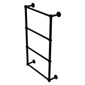  Waverly Place Collection 4-Tier 24'' Ladder Towel Bar with Twisted Detail in Matte Black, 24'' W x 5-5/16'' D x 34'' H