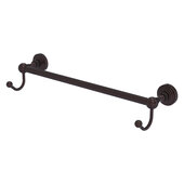  Waverly Place Collection 18'' Towel Bar with Integrated Hooks in Antique Bronze, 20-1/4'' W x 6'' D x 4-1/2'' H