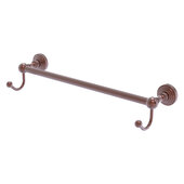  Waverly Place Collection 18'' Towel Bar with Integrated Hooks in Antique Copper, 20-1/4'' W x 6'' D x 4-1/2'' H