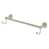  Waverly Place Collection 18'' Towel Bar with Integrated Hooks in Polished Nickel, 20-1/4'' W x 6'' D x 4-1/2'' H