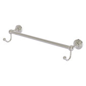  Waverly Place Collection 18'' Towel Bar with Integrated Hooks in Satin Nickel, 20-1/4'' W x 6'' D x 4-1/2'' H