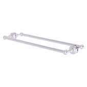  Waverly Place Collection 24'' Back to Back Shower Door Towel Bar in Satin Chrome, 26-5/8'' W x 7-13/16'' D x 2-5/16'' H