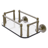  Waverly Place Collection Wall Mounted Glass Guest Towel Tray in Antique Brass, 10-1/4'' W x 8'' D x 4-13/16'' H