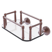  Waverly Place Collection Wall Mounted Glass Guest Towel Tray in Antique Copper, 10-1/4'' W x 8'' D x 4-13/16'' H