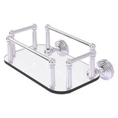  Waverly Place Collection Wall Mounted Glass Guest Towel Tray in Satin Chrome, 10-1/4'' W x 8'' D x 4-13/16'' H