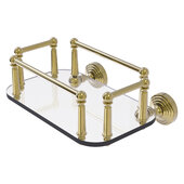  Waverly Place Collection Wall Mounted Glass Guest Towel Tray in Unlacquered Brass, 10-1/4'' W x 8'' D x 4-13/16'' H