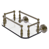  Waverly Place Collection Wall Mounted Glass Guest Towel Tray in Antique Brass, 10-1/4'' W x 8'' D x 4-1/2'' H
