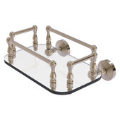  Waverly Place Collection Wall Mounted Glass Guest Towel Tray in Antique Pewter, 10-1/4'' W x 8'' D x 4-1/2'' H