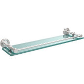  Waverly Place 22 Inch Tempered Glass Shelf with Gallery Rail, Polished Chrome