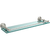  Waverly Place 22 Inch Tempered Glass Shelf with Gallery Rail, Polished Nickel