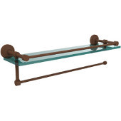  Waverly Place Collection Paper Towel Holder with 16 Inch Gallery Glass Shelf, Antique Bronze