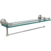  Waverly Place Collection Paper Towel Holder with 16 Inch Gallery Glass Shelf, Polished Nickel