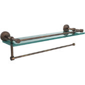  Waverly Place Collection Paper Towel Holder with 16 Inch Gallery Glass Shelf, Venetian Bronze