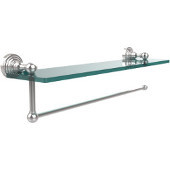  Waverly Place Collection Paper Towel Holder with 22 Inch Glass Shelf, Polished Chrome