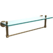  Waverly Place Collection 22 Inch Glass Vanity Shelf with Integrated Towel Bar, Brushed Bronze