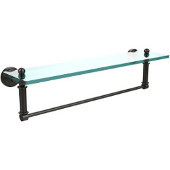  Waverly Place Collection 22 Inch Glass Vanity Shelf with Integrated Towel Bar, Oil Rubbed Bronze