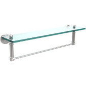  Waverly Place Collection 22 Inch Glass Vanity Shelf with Integrated Towel Bar, Polished Chrome