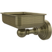  Waverly Place Collection Soap Dish with Glass Liner, Premium Finish, Antique Brass