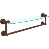  Waverly Place Collection 24'' Glass Shelf with Towel Bar, Premium Finish, Rustic Bronze