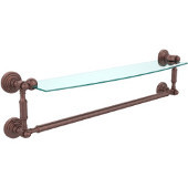  Waverly Place Collection 24'' Glass Shelf with Towel Bar, Premium Finish, Antique Copper