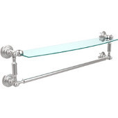  Waverly Place Collection 24'' Glass Shelf with Towel Bar, Premium Finish, Satin Chrome