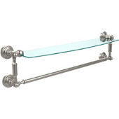  Waverly Place Collection 24'' Glass Shelf with Towel Bar, Premium Finish, Satin Nickel