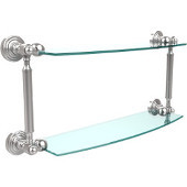  Waverly Place Collection 18'' Double Glass Shelf, Standard Finish, Polished Chrome