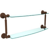  Waverly Place Collection 24'' Double Glass Shelf, Premium Finish, Rustic Bronze