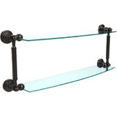  Waverly Place Collection 24'' Double Glass Shelf, Premium Finish, Oil Rubbed Bronze