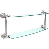  Waverly Place Collection 24'' Double Glass Shelf, Standard Finish, Polished Chrome