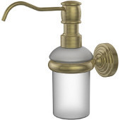  Waverly Place Collection Wall Mounted Soap Dispenser, Premium Finish, Antique Brass
