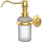  Waverly Place Collection Wall Mounted Soap Dispenser, Unlacquered Brass
