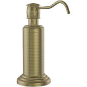  Waverly Place Collection Free Standing Soap Dispenser, Premium Finish, Antique Brass