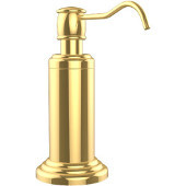  Waverly Place Collection Vanity Top Soap Dispenser, Unlacquered Brass